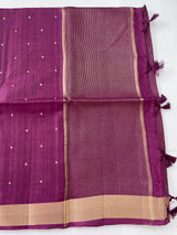 Tussar mix Semi silk saree with small buttas MSS8930
