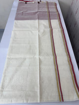 Onam special Semi chanderi silk saree with blouse- MSF567 (7)