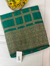 Semi banarasi Khaddi Georgette saree - MS1498 TealGreen