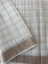 Soft blended tussar saree  MKT121 - checks