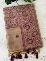 Matka Blended Tussar silk saree with kanta inspired thread work-  MS4800(2)