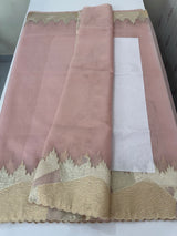 Soft Turkish Organza saree MSOS101 PastelPink