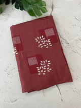 Butter silk saree with embroidery MTS569