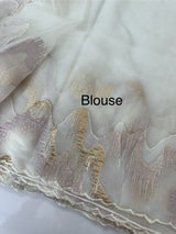 Soft Turkish Organza saree MSOS103 (1) Offwhite