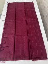 Soft organza saree with thread lines and sequence work MOS868(19)