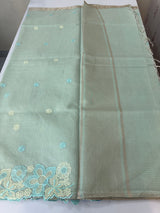 Soft Tissue kota embroidery saree MSK4660 PastelAquaBlue