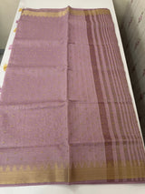 Semi chanderi saree with buttas MSF784 PastelOnion