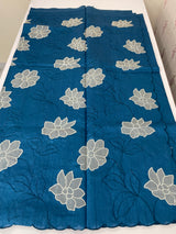 Blended tussar saree with applique work MTSS459