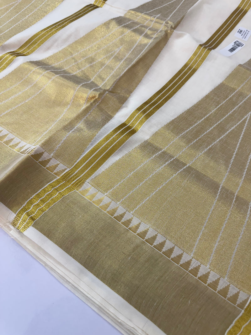 Kerala cotton saree - Gold