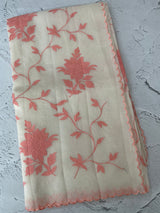 Lightweight Kota Moonga checks saree with applique work MSH288