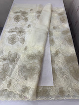 Soft Organza saree with thread work - MSH910 White