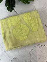 Jute linen saree with applique work MSH152