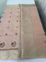 Tissue silk saree MS8190 - Peach