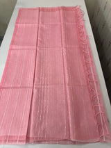 Soft organza saree with thread lines and sequence work MOS868(14)