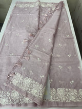 Soft Silky kota saree with embriodery MSF165 PinkLavender