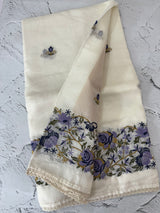 Soft kota checks saree with embroidery - STWSMY