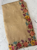 Crush Organza saree with embroidery borders MBS675