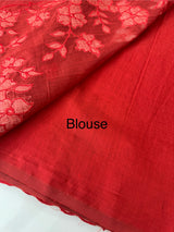 NetKota Applique work saree  MSH141- DeepRed
