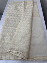 Phulkari NetKota Embroidery saree - MS6009(2) Offwhite