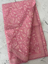 Kota silk saree with embroidery MKS7012 - Pink