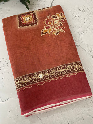 Tissue linen saree MLS345