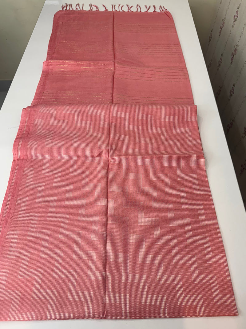 Semi tussar saree MS871 PeachPink