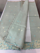 Soft Tissue kota embroidery saree MSK4660 PastelAquaBlue