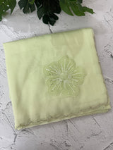 Handworked Crush Organza saree with applique work MBS676 PastelPista
