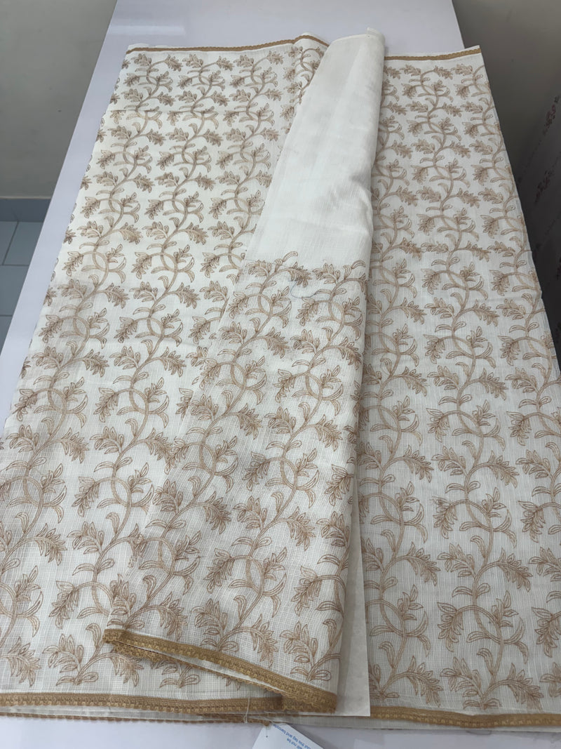 Kota cotton embriodery saree MS1490
