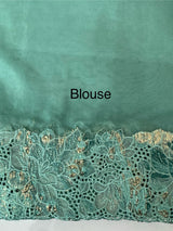 Soft Organza saree with cutwork tissue applique borders - MCW765