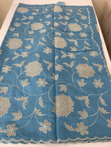 Malai chanderi saree with applique work MSM6201