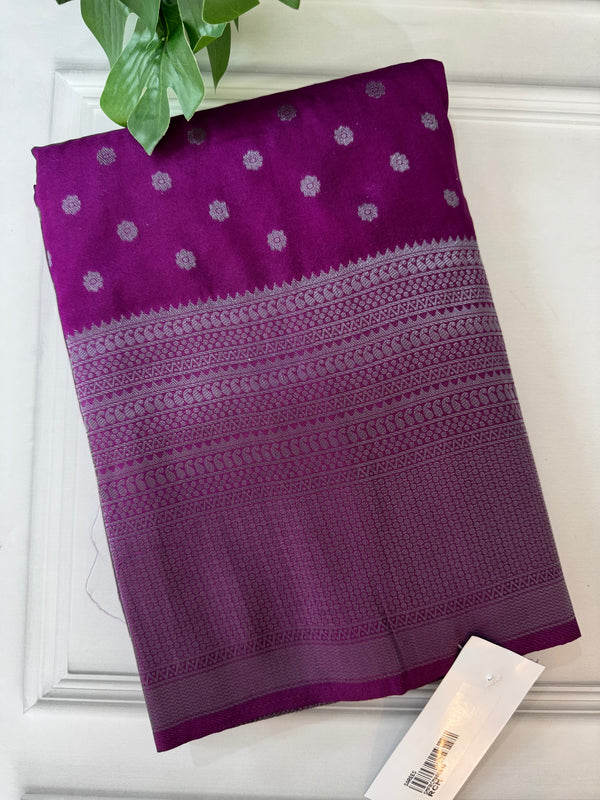 Chinnon Georgette saree SMFRCM- Purple