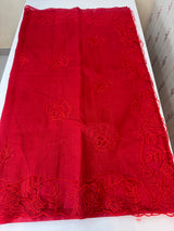 NetKota Applique work saree  MSH110- Red