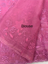 Soft Organza saree with Applique work MSLK478