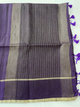 Tussar mix Semi silk saree with small zari weaving MSS8925
