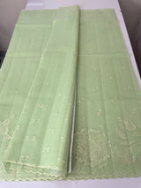 Moonga checks Applique work saree  MSM876