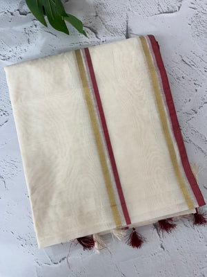 Onam special Semi chanderi silk saree with blouse- MSF567 (7)