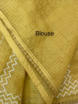 Silky kota embroidery saree MS6470 MustardYellow