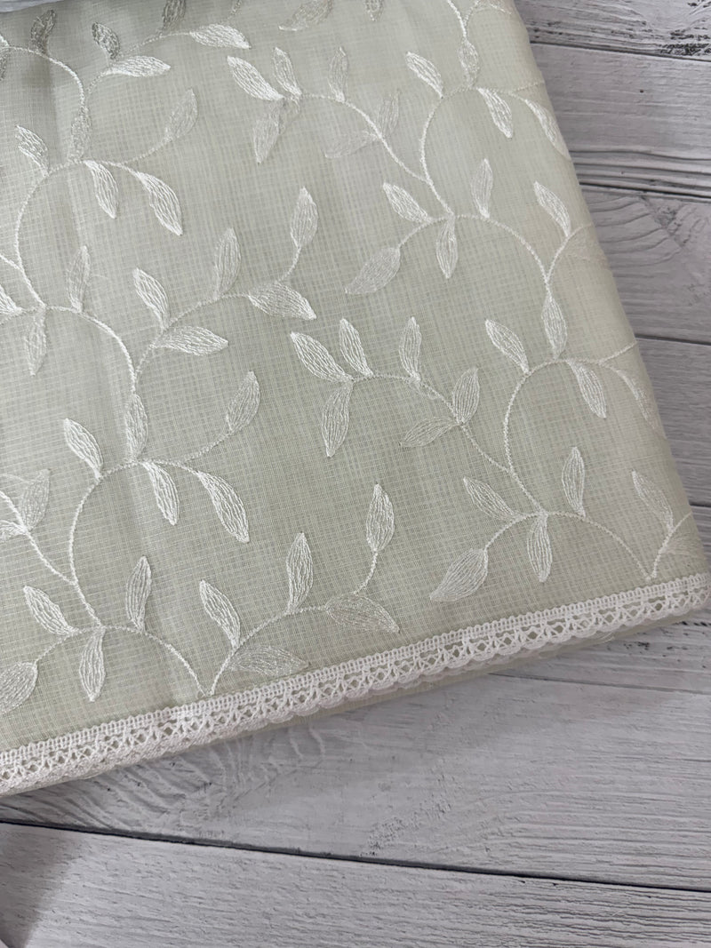 Kota embriodery saree MS1455 Pale Green