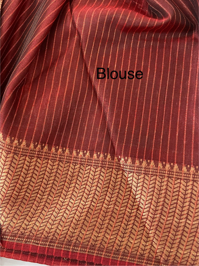 Semi silk saree with zari border MS99789