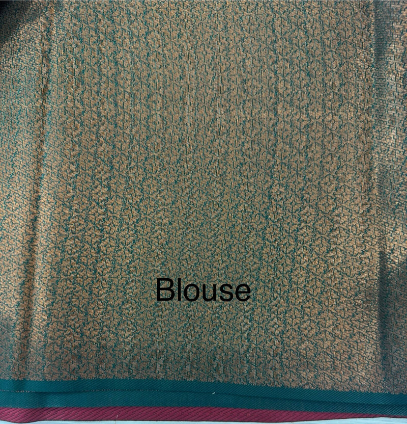 Brocade semi silk saree MS67443