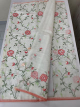 Soft Netkota saree with cross stitch embroidery MSH210