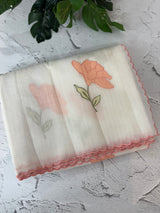 Kota silk cotton saree with applique work MS81789