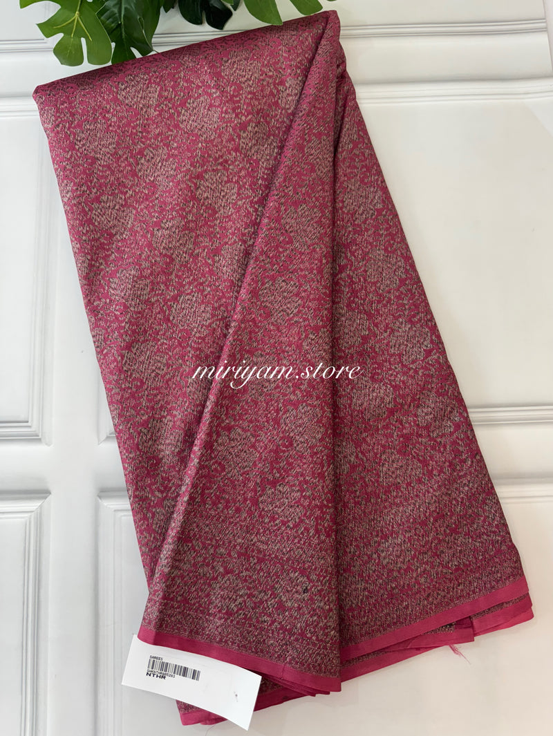 Semi katan Banarasi saree - MSKB135 ONION PINK