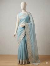 Soft Turkish Organza saree MSOS101