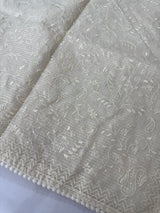 Kota silk saree with embroidery MKS7012 - Offwhite