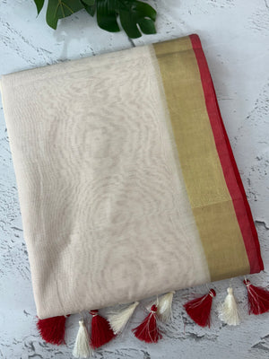 Onam special Semi silk saree with blouse- MSF567 (4)