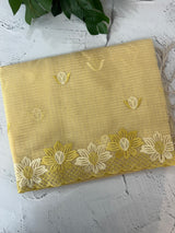 Soft Tissue kota embroidery saree MSK4660 Yellow