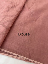 Soft mul chanderi saree with applique work- MSH200 DuskyRose