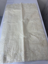 Striped Mul chanderi saree with applique borders MSH987- PaleYellow